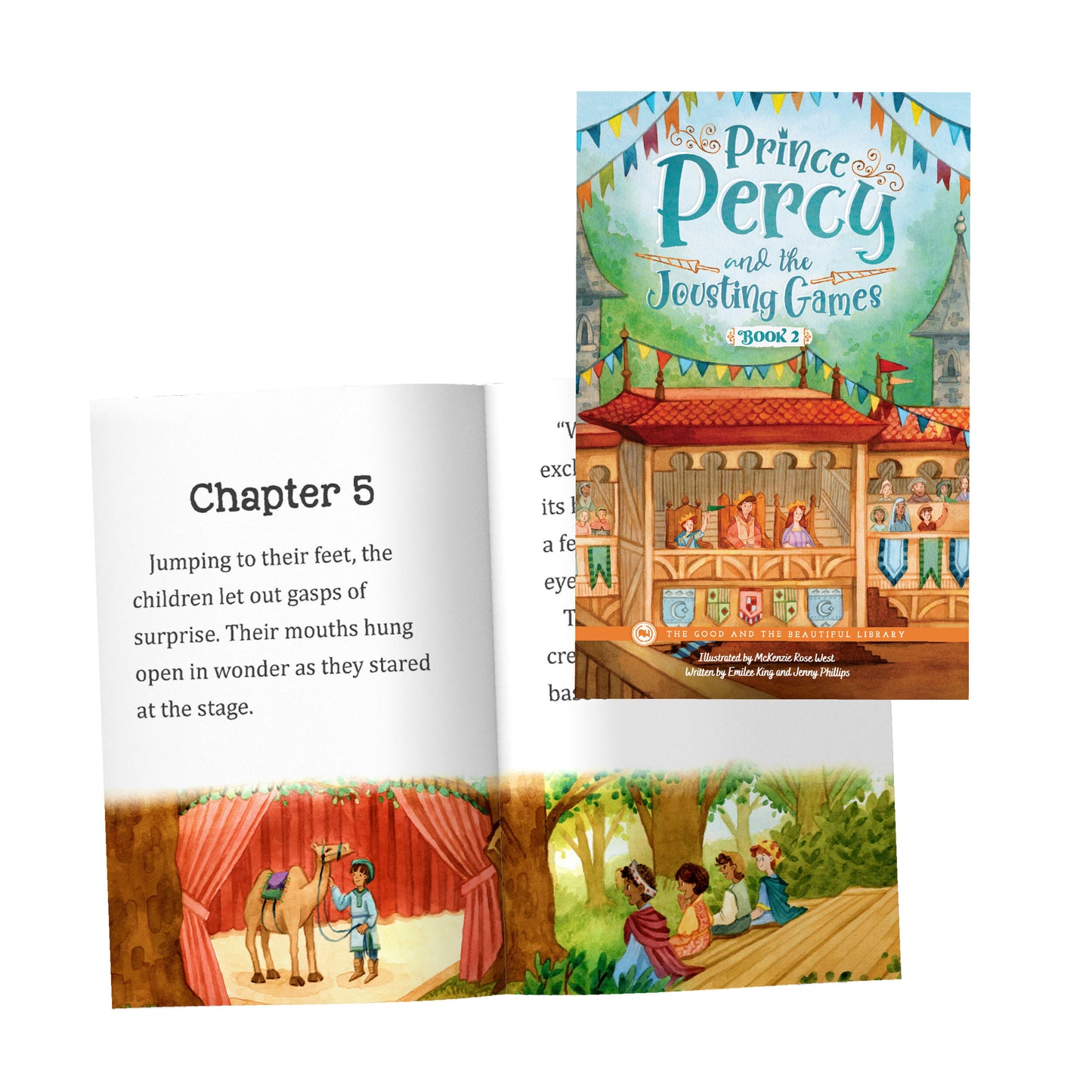 The cover of the book "Prince Percy and the Jousting Games" showing a page from chapter 5 | The Good and the Beautiful