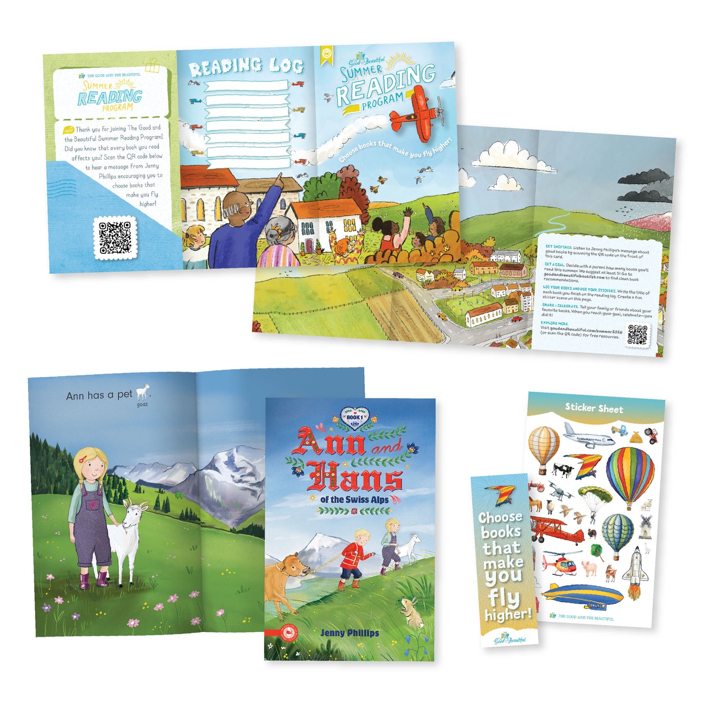 A collage of materials for the Summer Reading Program | The Good and the Beautiful