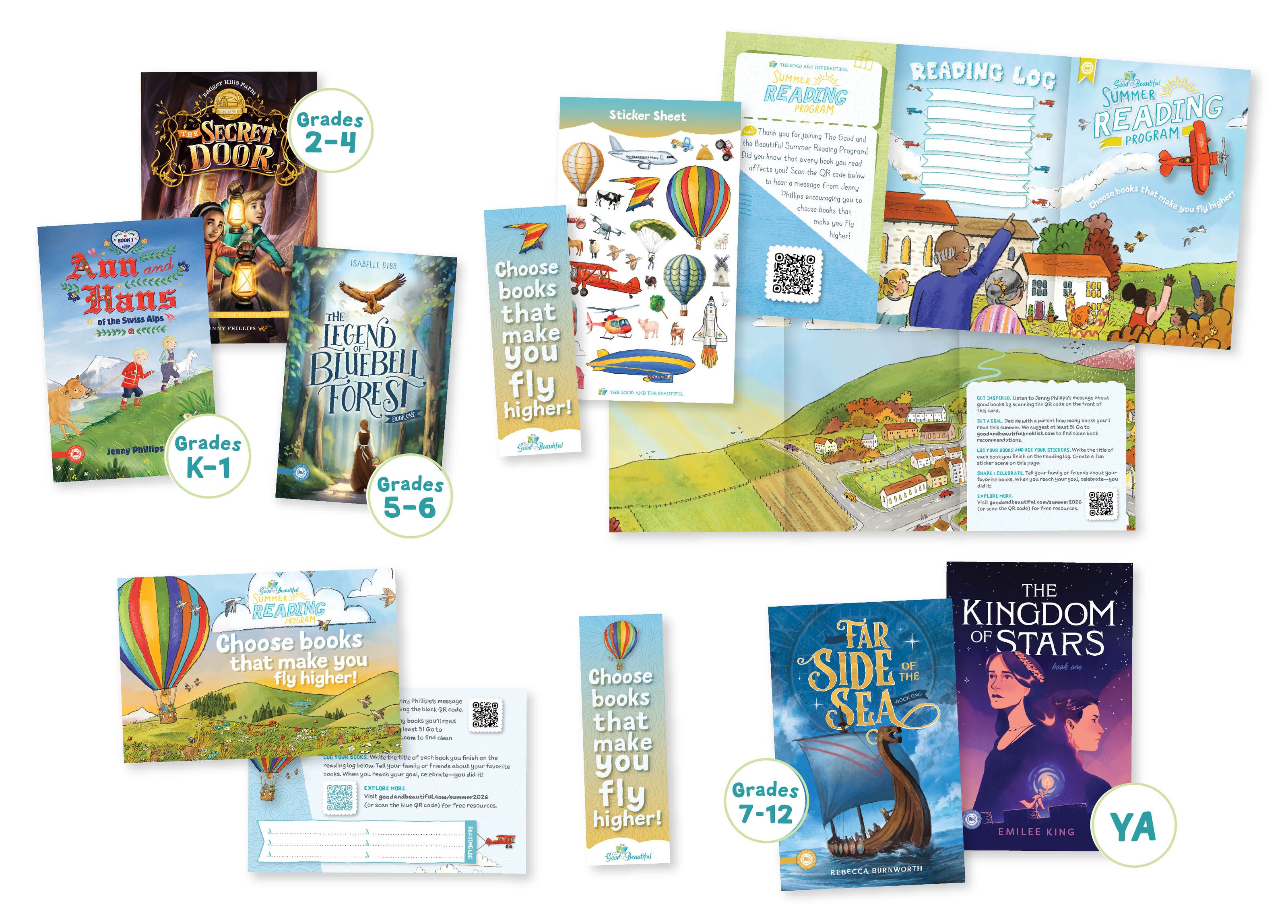 2026 Summer Reading Program levels of books and reading chart, bookmark, and sticker page | The Good and the Beautiful