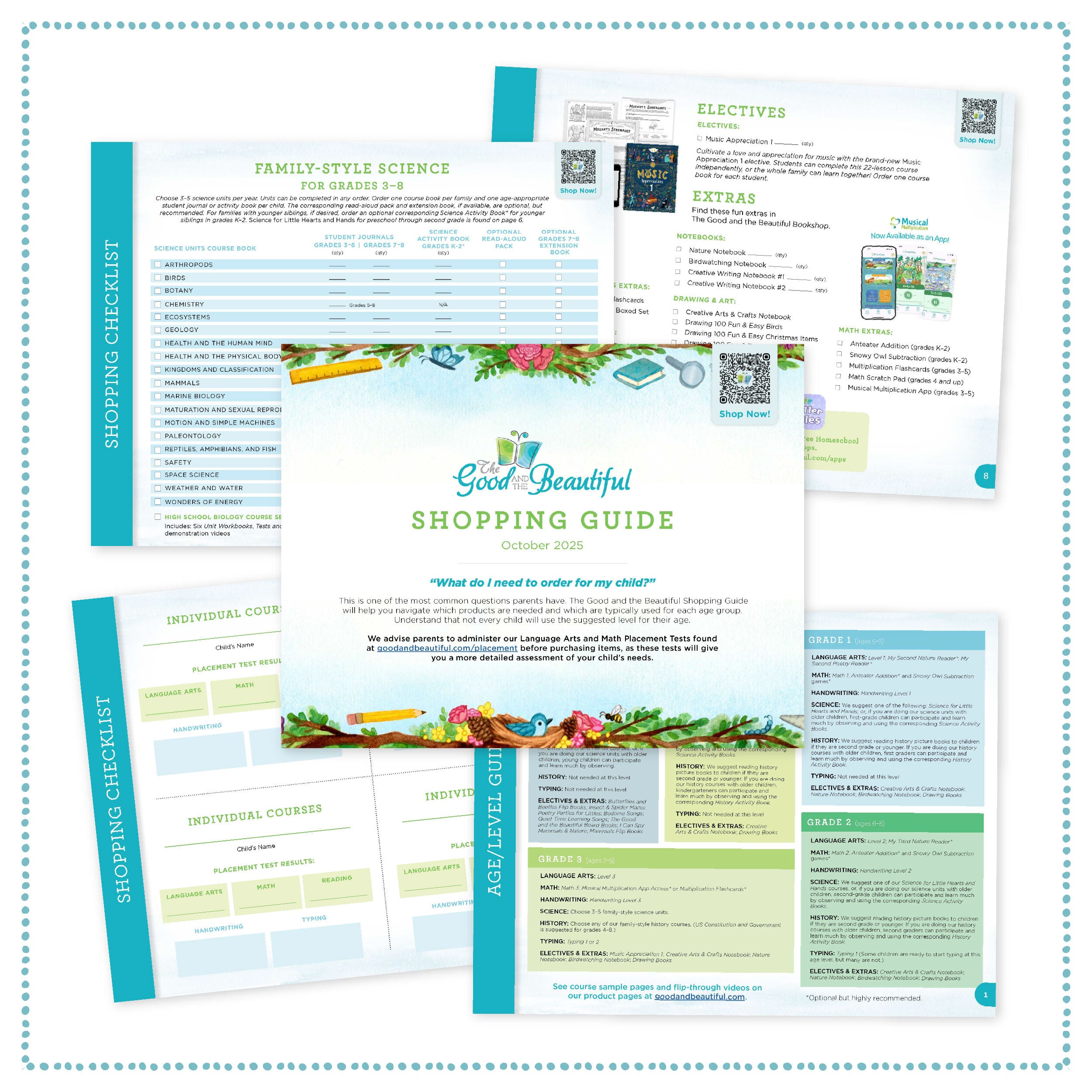 Collage of the shopping guide pages | The Good and the Beautiful