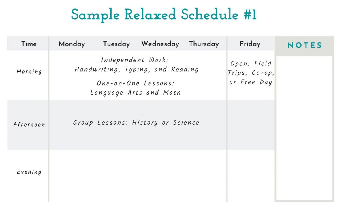 Sample Homeschool Schedules | The Good and the Beautiful