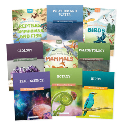 A collage of the science unit covers | The Good and the Beautiful