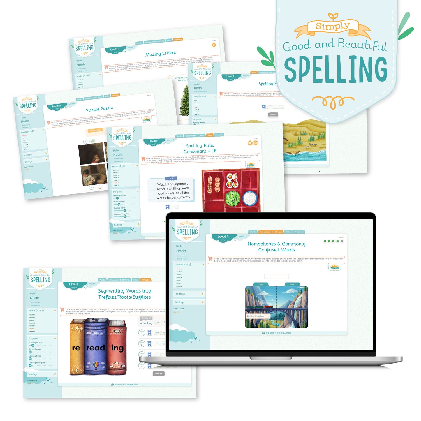 A preview of the online Simply Good and Beautiful Spelling course | The Good and the Beautiful