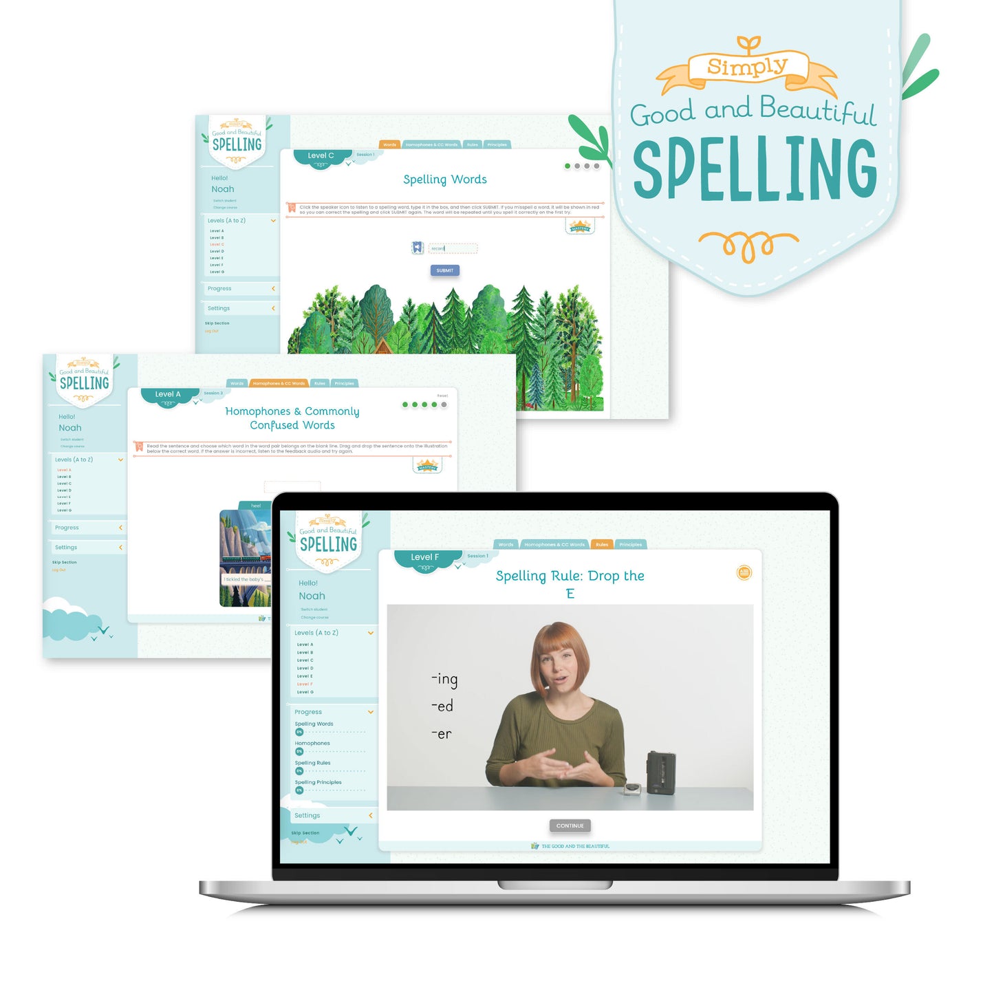 Spelling Rule online lesson preview for the Simple Good and Beautiful Spelling course | The Good and the Beautiful