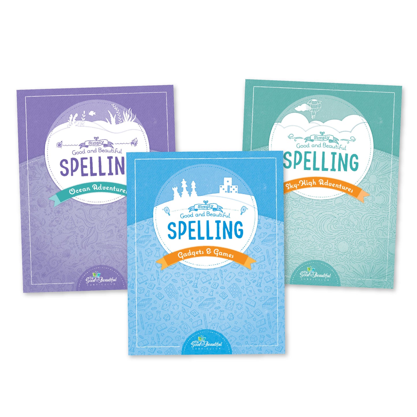 A collage of the three Simply Good and Beautiful Spelling book covers | The Good and the Beautiful