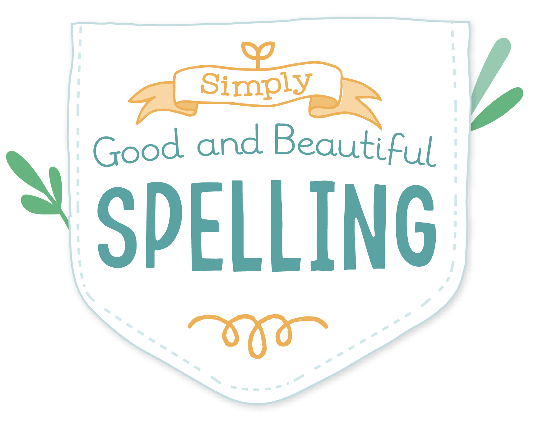 The logo for Simply Good and Beautiful Spelling | The Good and the Beautiful
