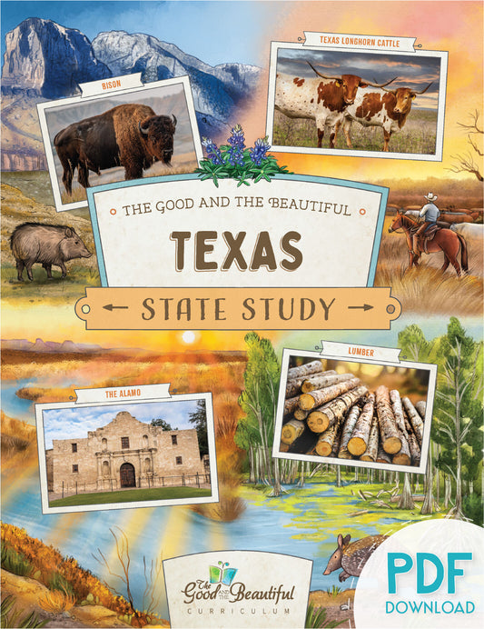 Texas State Study cover PDF Download | The Good and the Beautiful