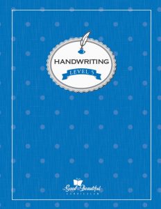 A handwriting workbook for 5th grade, teaching cursive. To supplement homeschooling Language Arts.
