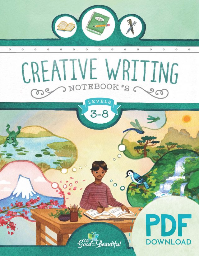 Homeschool Creative Writing Notebook 2 for Grade 3 to 8 Cover PDF Download