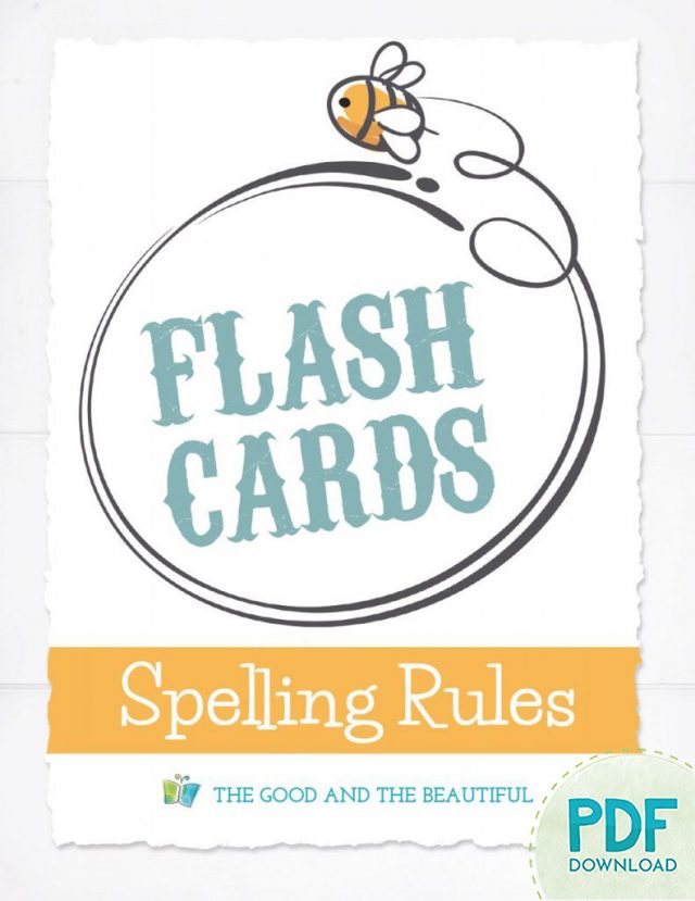 Spelling Rules Flash Cards by The Good and the Beautiful PDF Download Cover