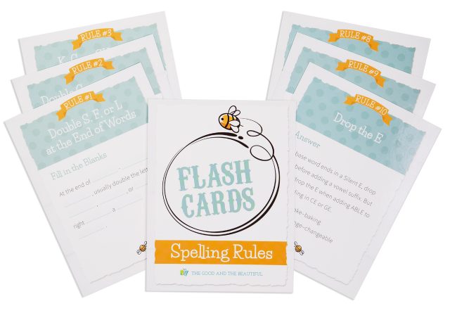 Spread Spelling Rules Flash Cards