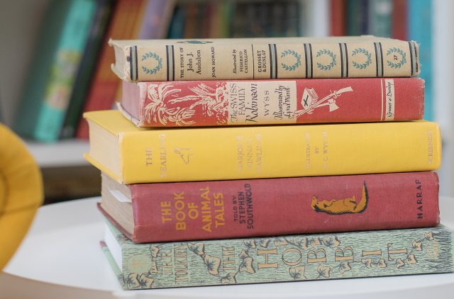 Photograph of Five Vintage Books