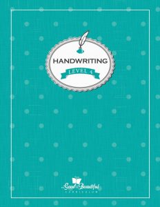 A handwriting workbook for 4th grade, teaching cursive. To supplement homeschooling Language Arts.