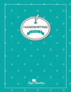 A handwriting workbook for 4th grade, teaching cursive. To supplement homeschooling Language Arts.