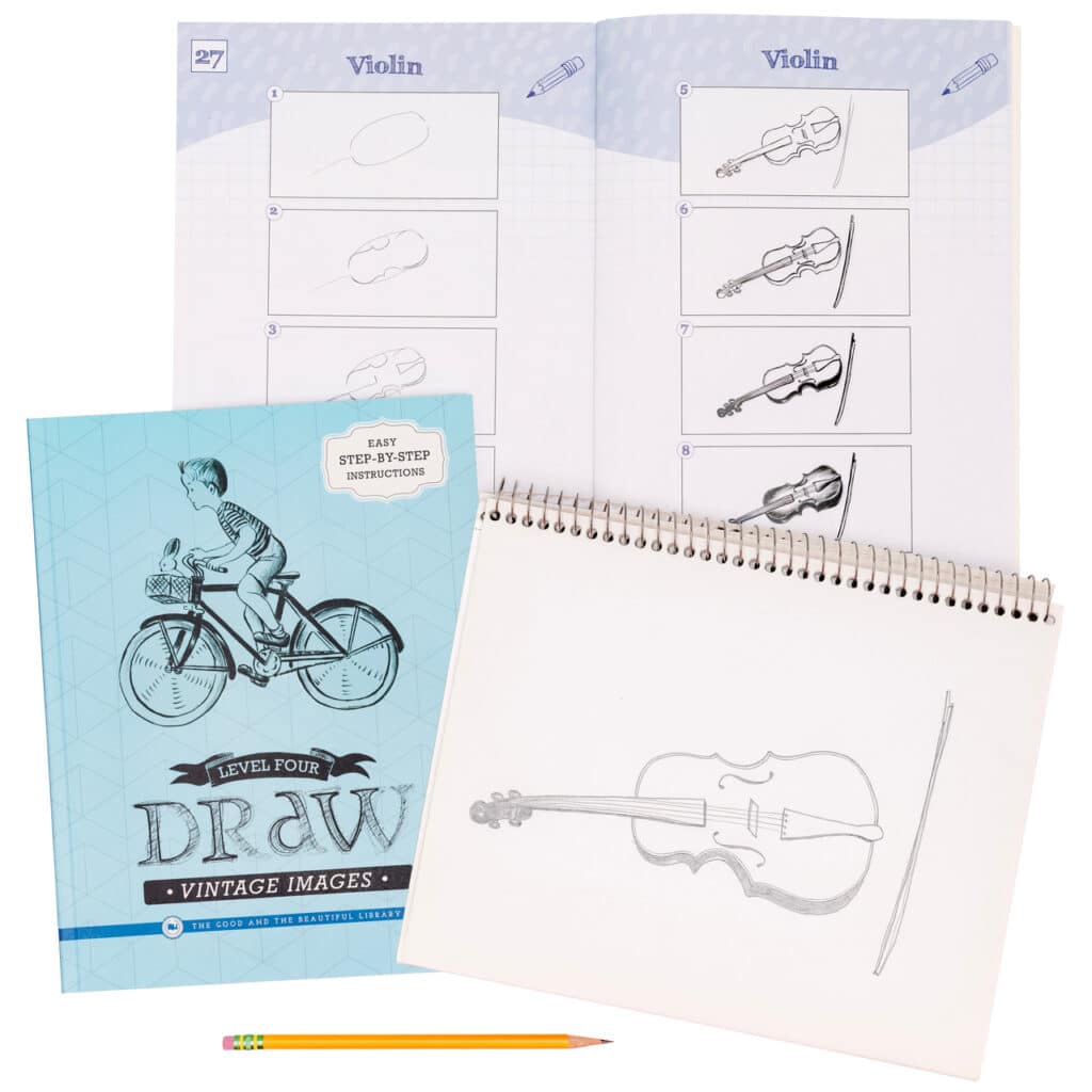 Draw Vintage Images Level 4 Book by The Good and Beautiful