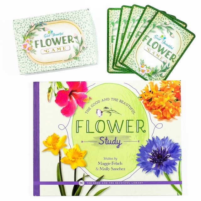 Front Cover and Sample Spread Botany Flower Study Book and Game -2B
