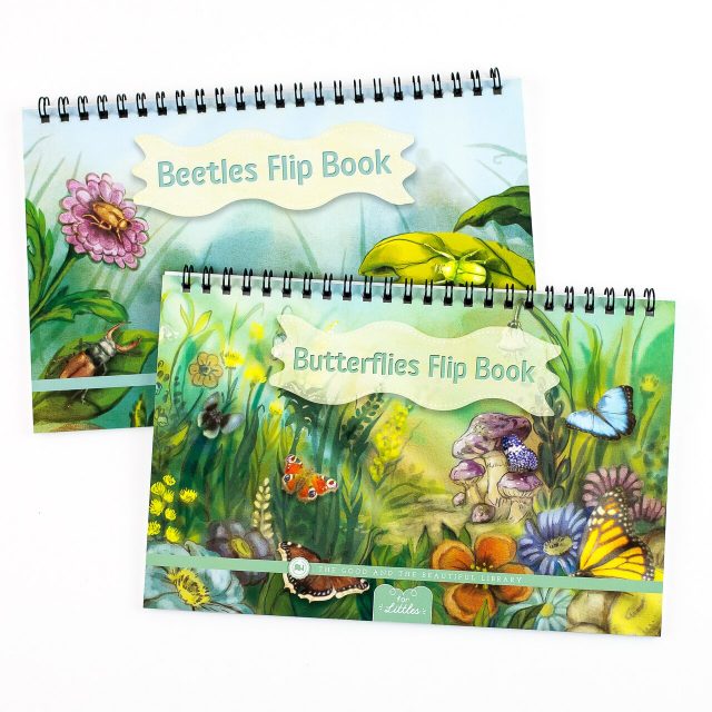 Front Covers of Butterflies and Beetles Flip Books