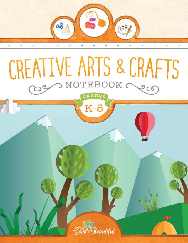 Front Cover Creative Arts and Crafts Notebook Grades K-5