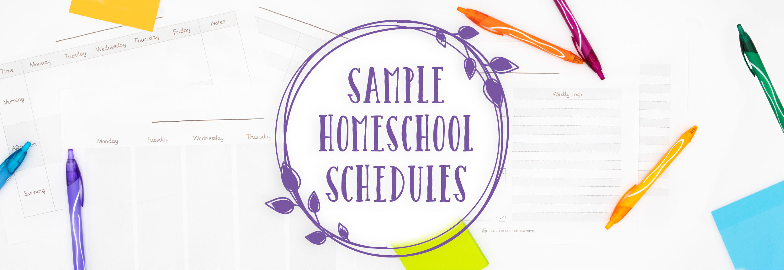 Sample Homeschool Schedules - The Good and the Beautiful