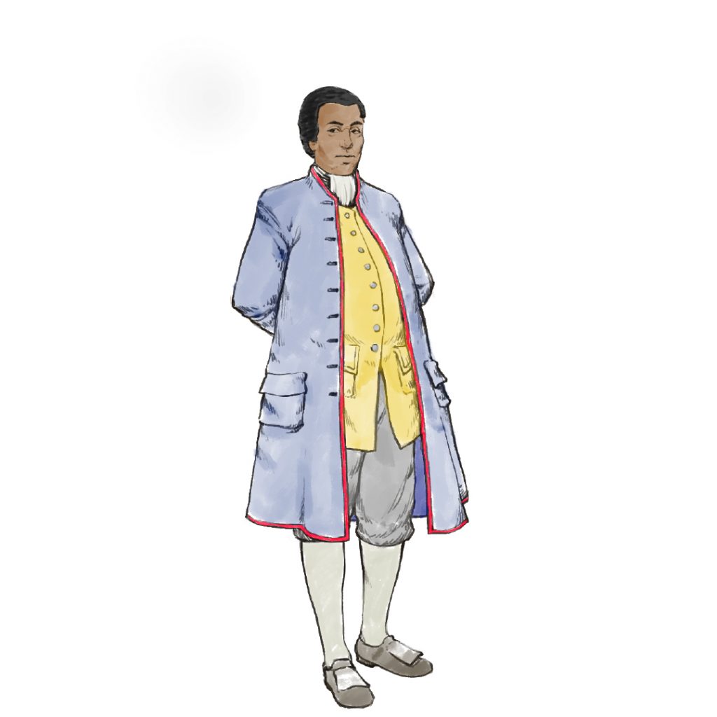 Graphic of Benjamin Banneker in Suit for Black History Month