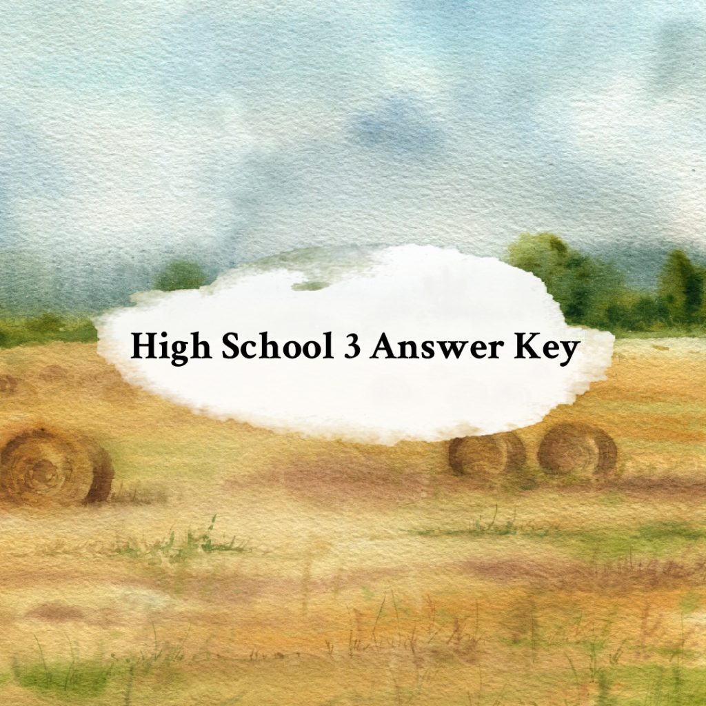 High School 3 Digital Answer Key