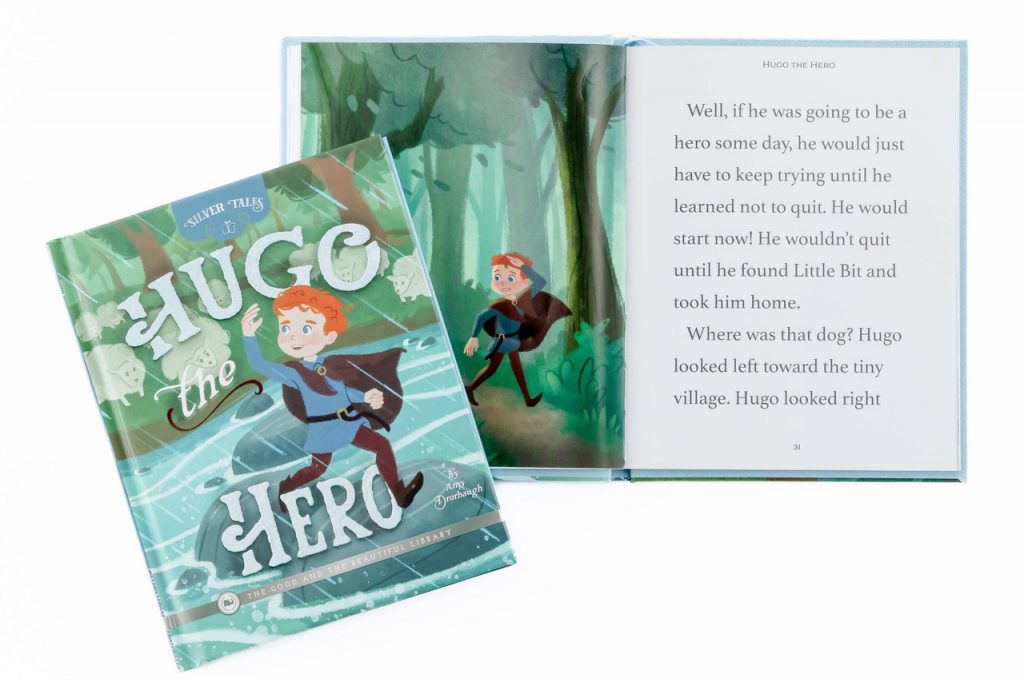 Cover and Spread of Hugo the Hero by Amy Drorbaugh