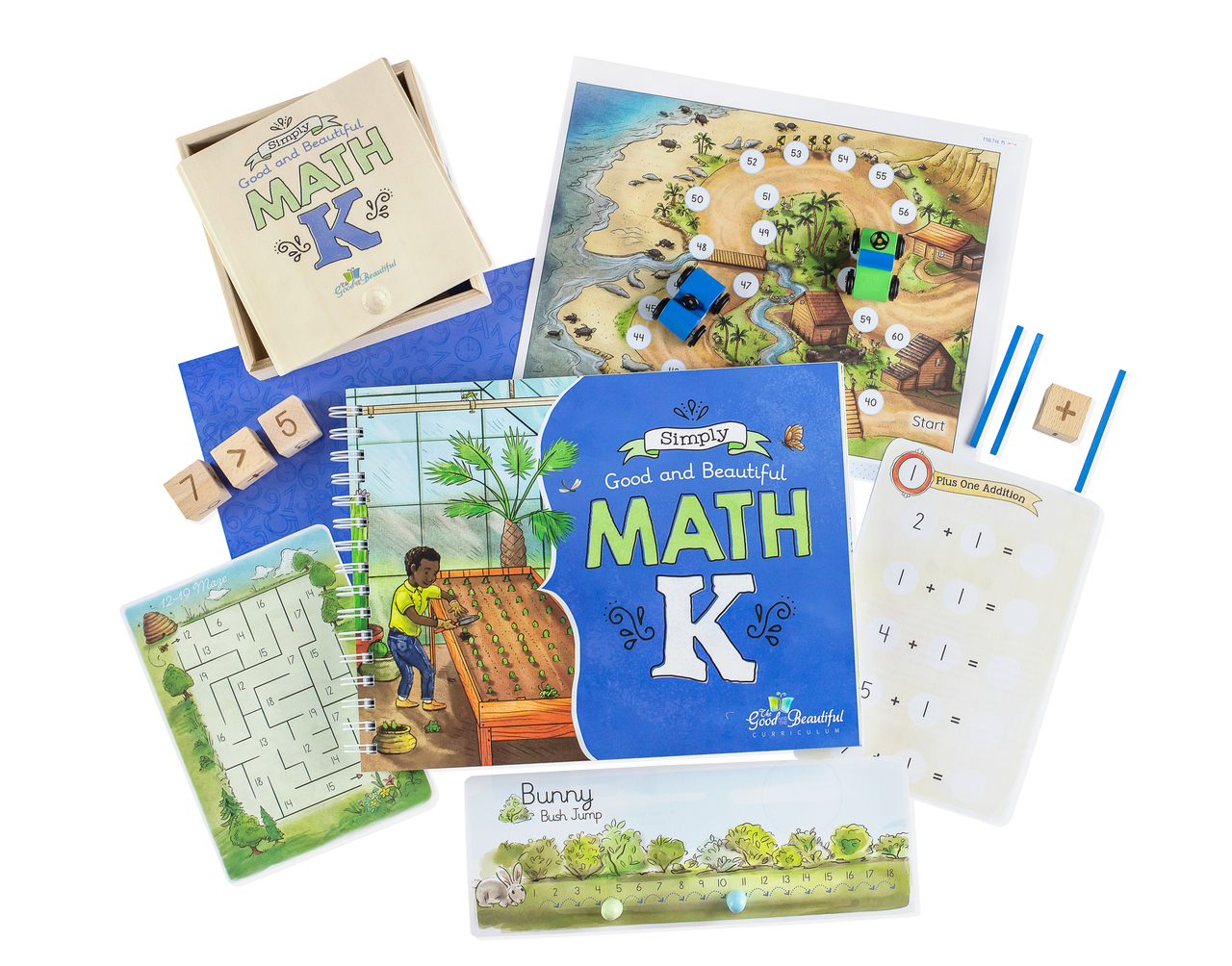 Front Cover and Sample Pages Simply Good and Beautiful Math K Course Book and Math Box