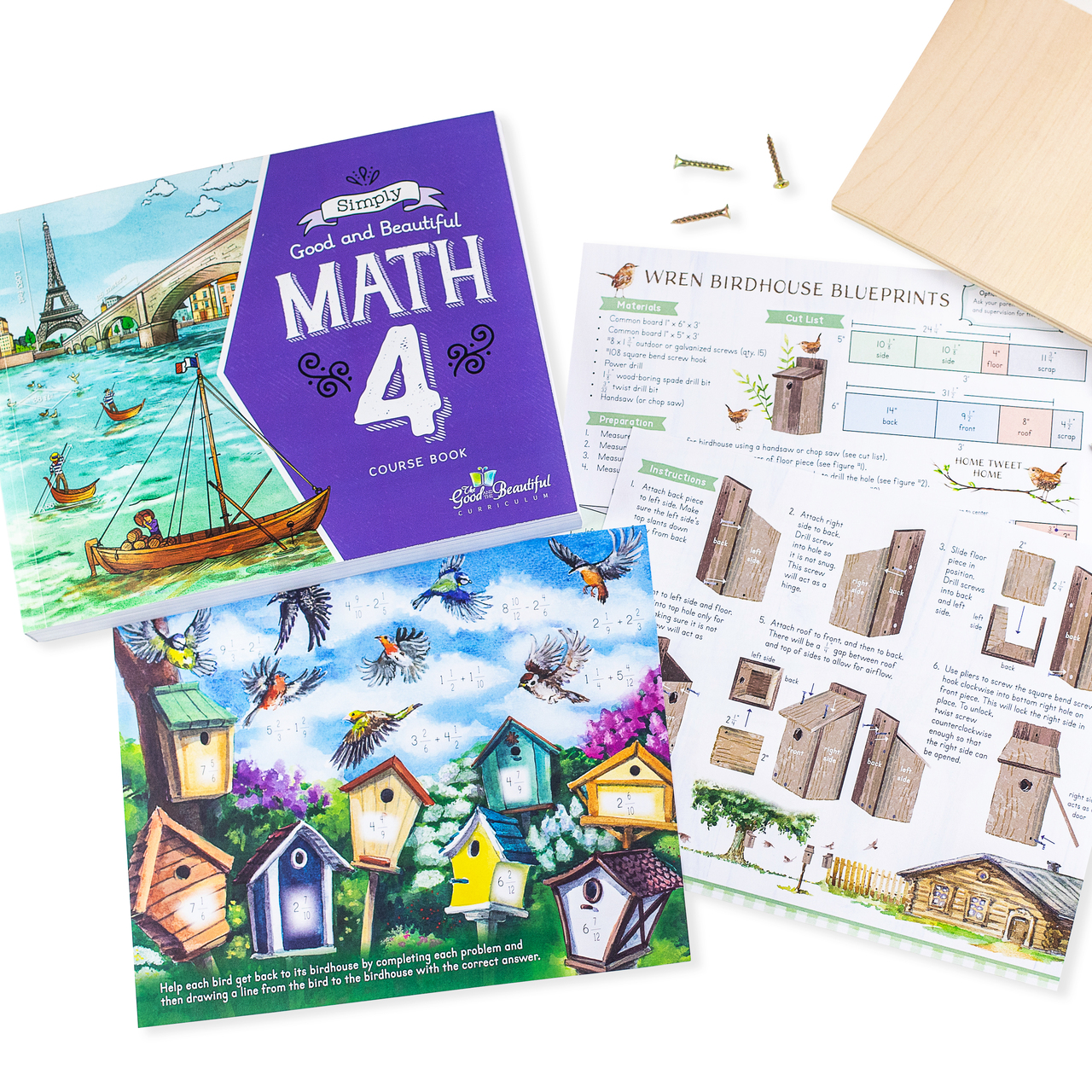 Front Cover and Sample of Math 4