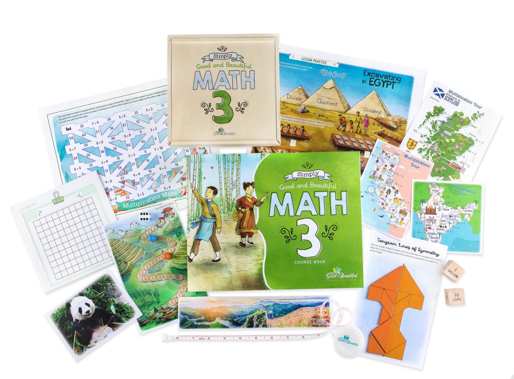 Front Cover and Sample Pages Simply Good and Beautiful Math 3 Course Book and Math Box