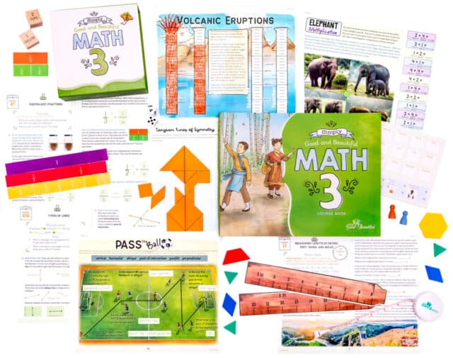 Homeschool Math Box and Course Book with Lesson Pages for Grade 3