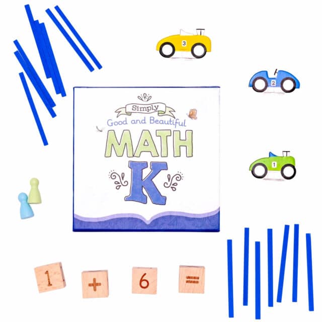 Homeschool Kindergarten Math Box and Contents