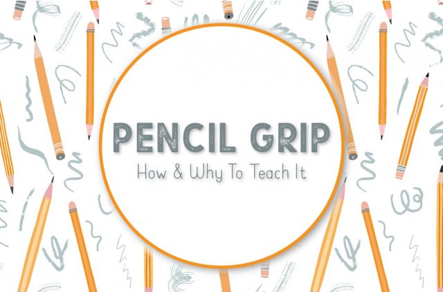 Illustrated Banner for Pencil Grip: How and Why to Teach It Blog Post