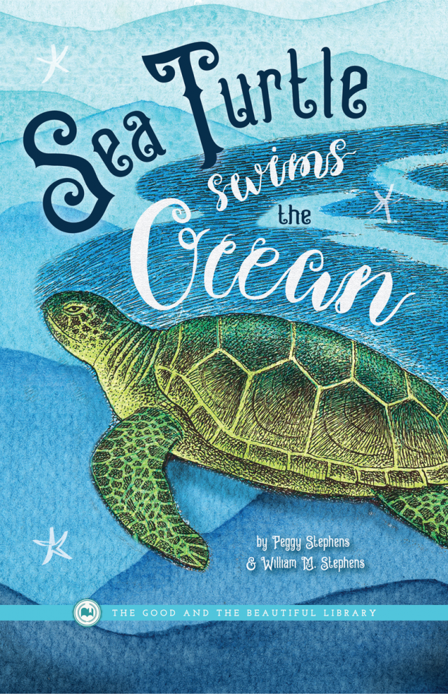 Front Cover Sea Turtle Swims the Ocean By Peggy Stephens and William M Stephens
