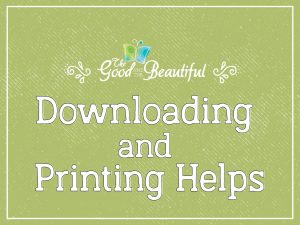 Downloading and Printing Helps