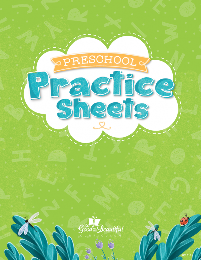 Front Cover Preschool Practice Sheets