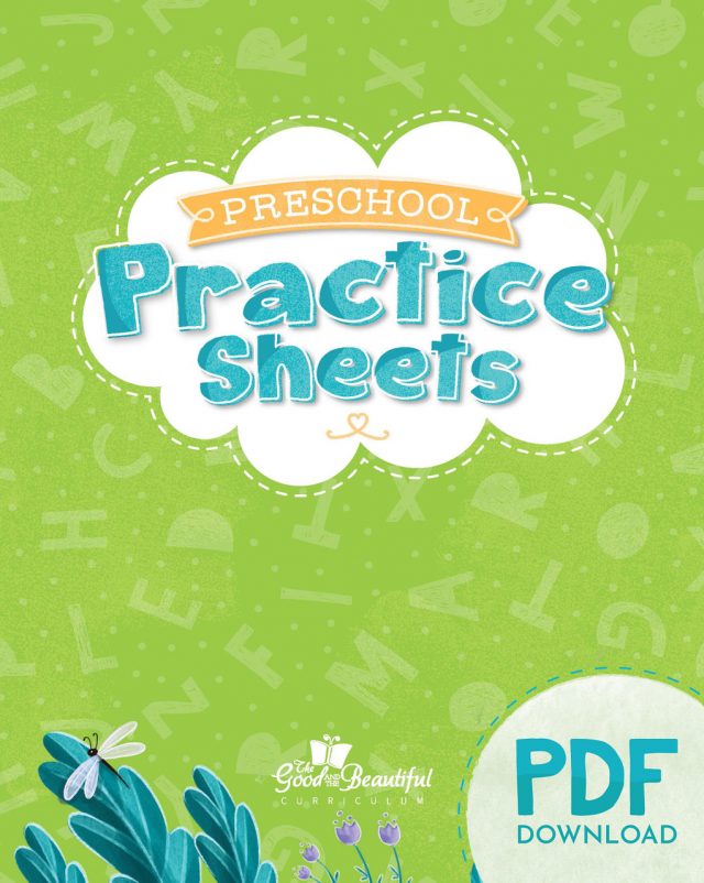 Front Cover Preschool Practice Sheets PDF Download