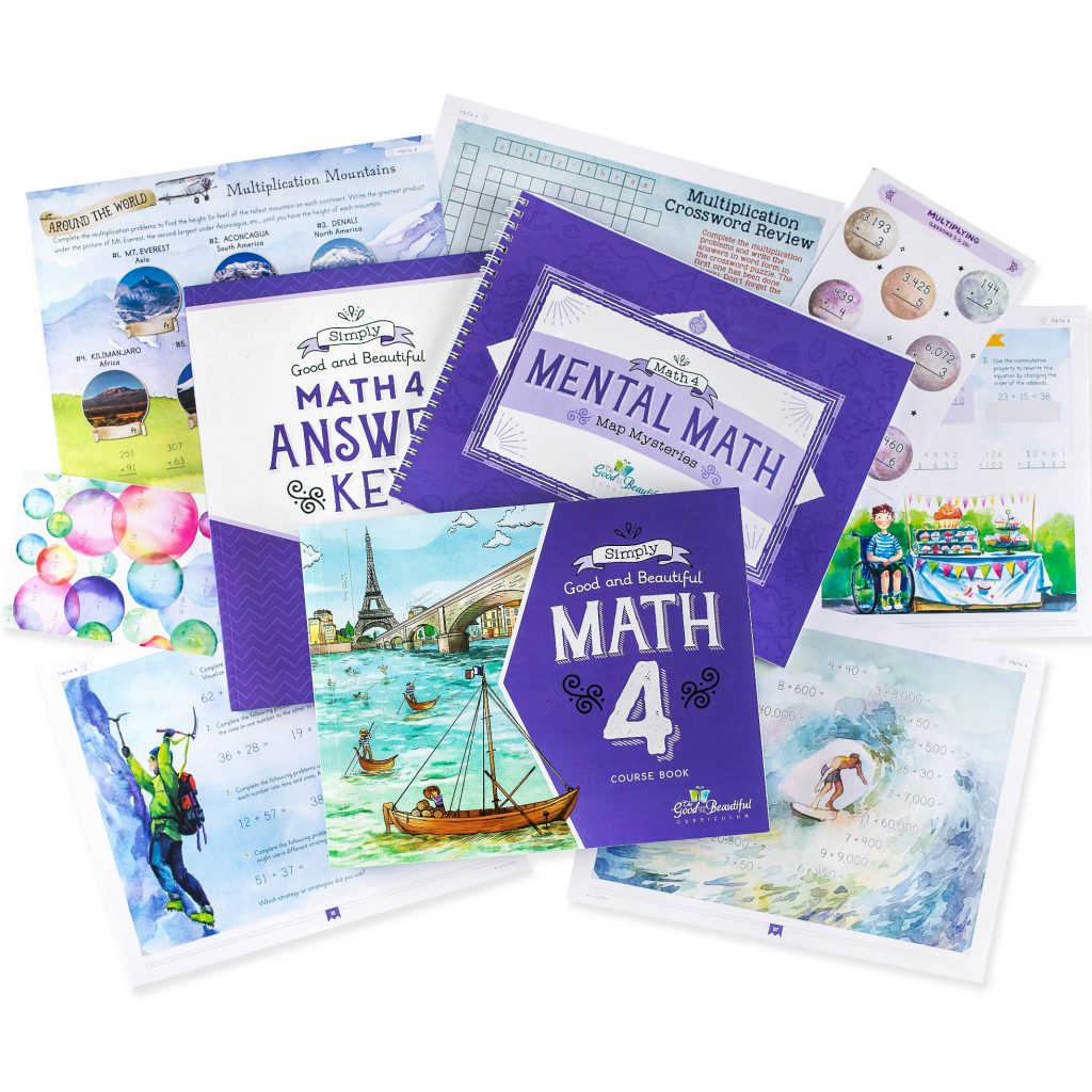 Front Cover and Sample Pages Simply Good and Beautiful Math 4 Course Books