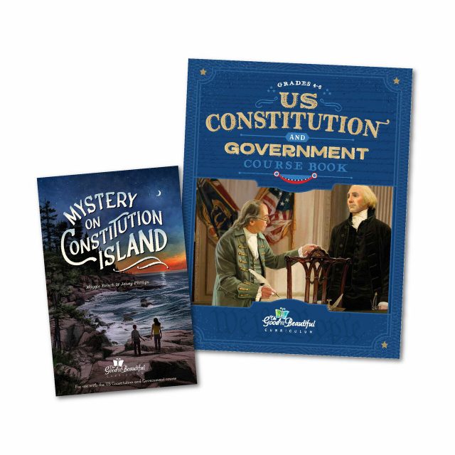 Front Cover US Constitution and Government Course Book with Mystery on Constitution Island