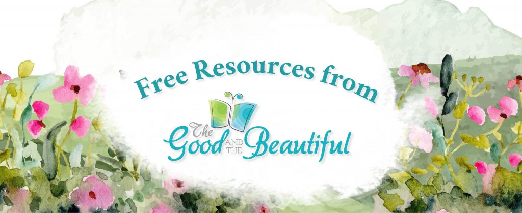 Illustrated Banner for Free Resources from The Good and the Beautiful