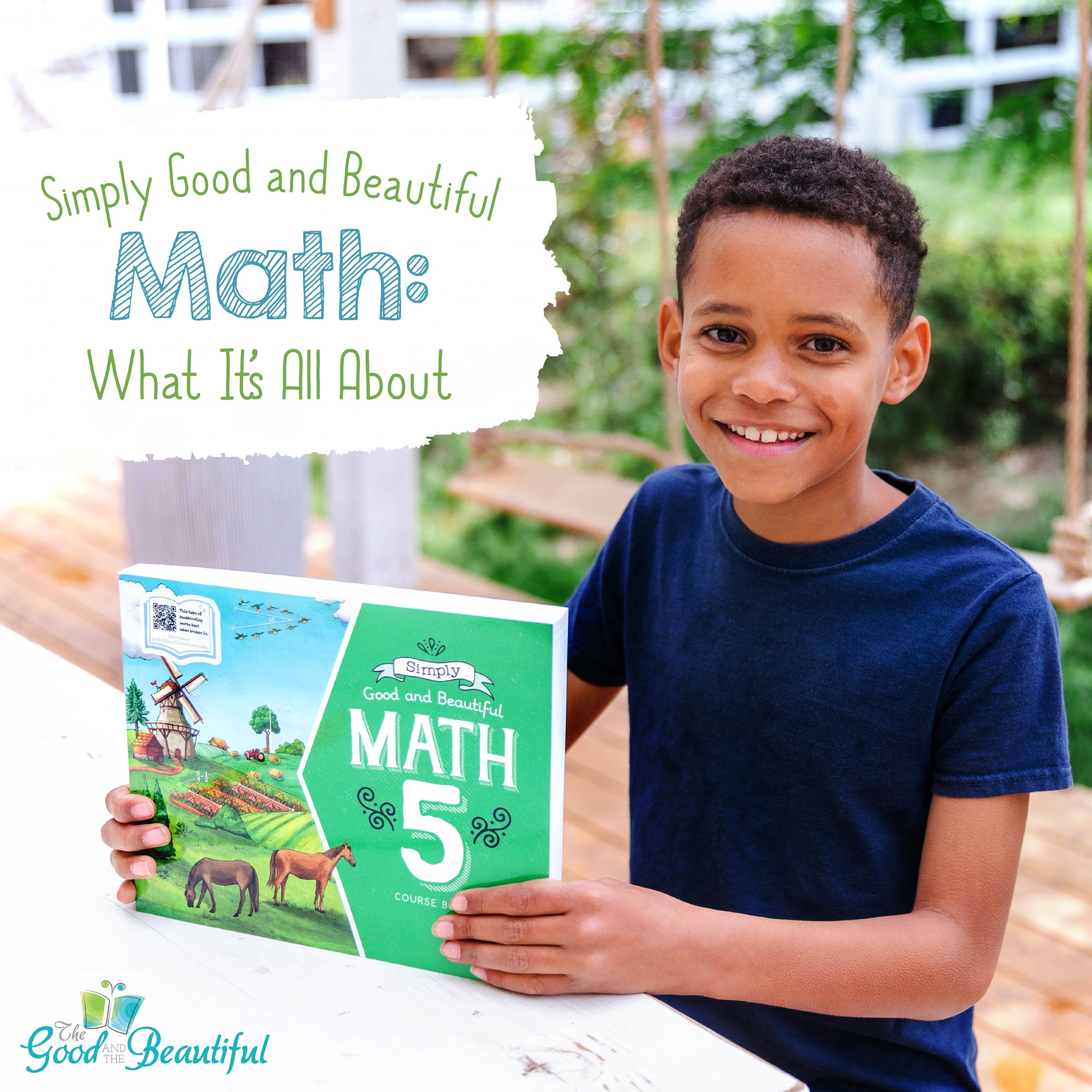 Photo boy and Math 5 Course Book