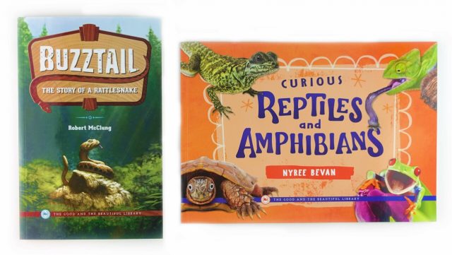 Front Covers Buzztail The Story of a Rattlesnake by Robert McClung and Curious Reptiles and Amphibians by Nyree Bevan