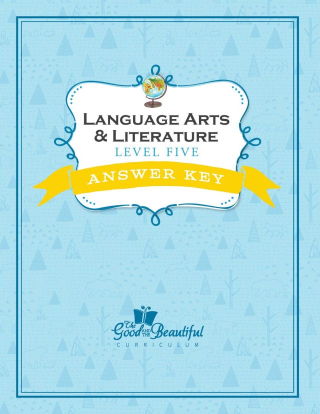 Front Cover Language Arts Level 5 Answer Key