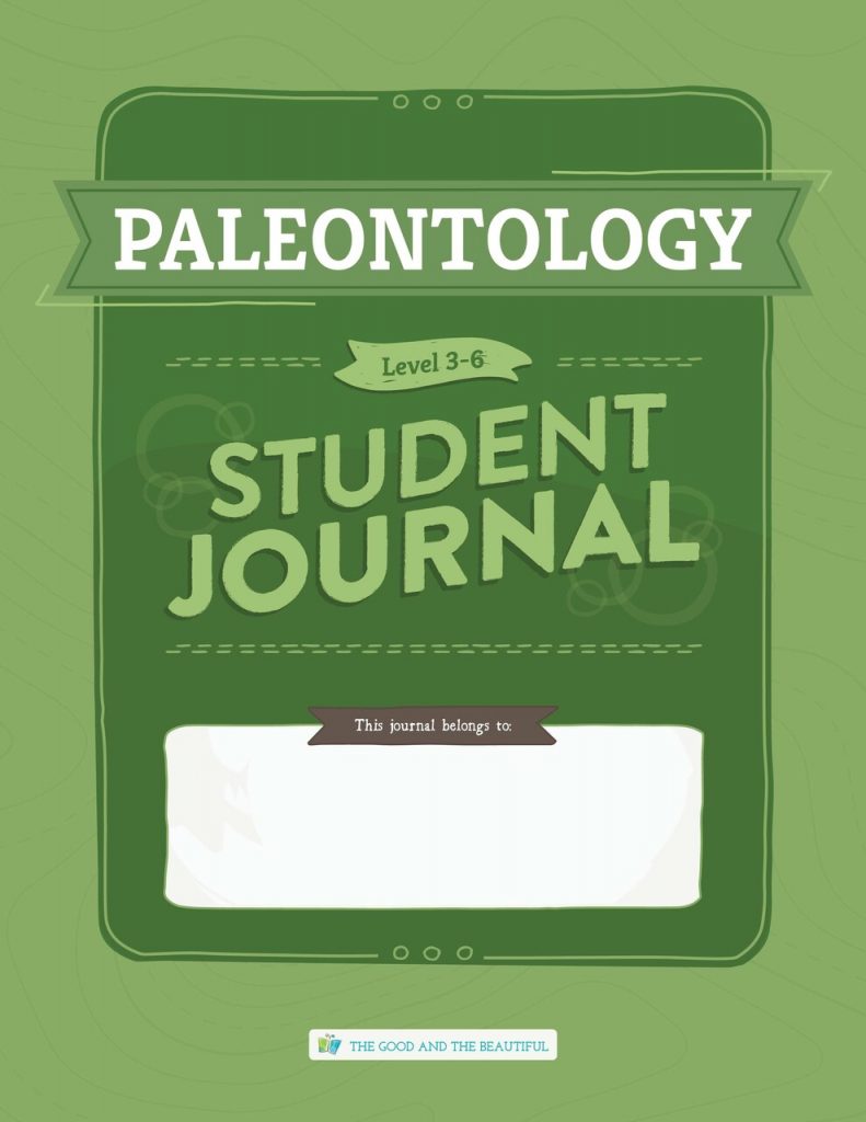 Front Cover Paleontology Student Journal Level 3-6 -2A