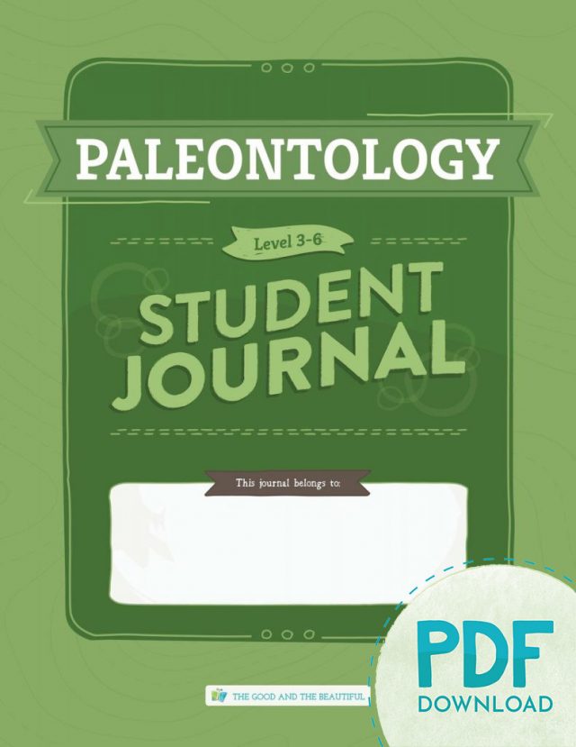 Homeschool Paleontology Student Journal for Grades 3 to 6 PDF Download Cover