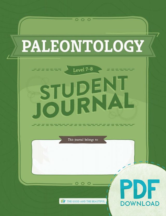 Homeschool Paleontology Student Journal for Grades 7 to 8 PDF Download Cover