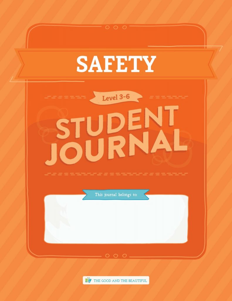 Front Cover Safety Student Journal Level 3-6