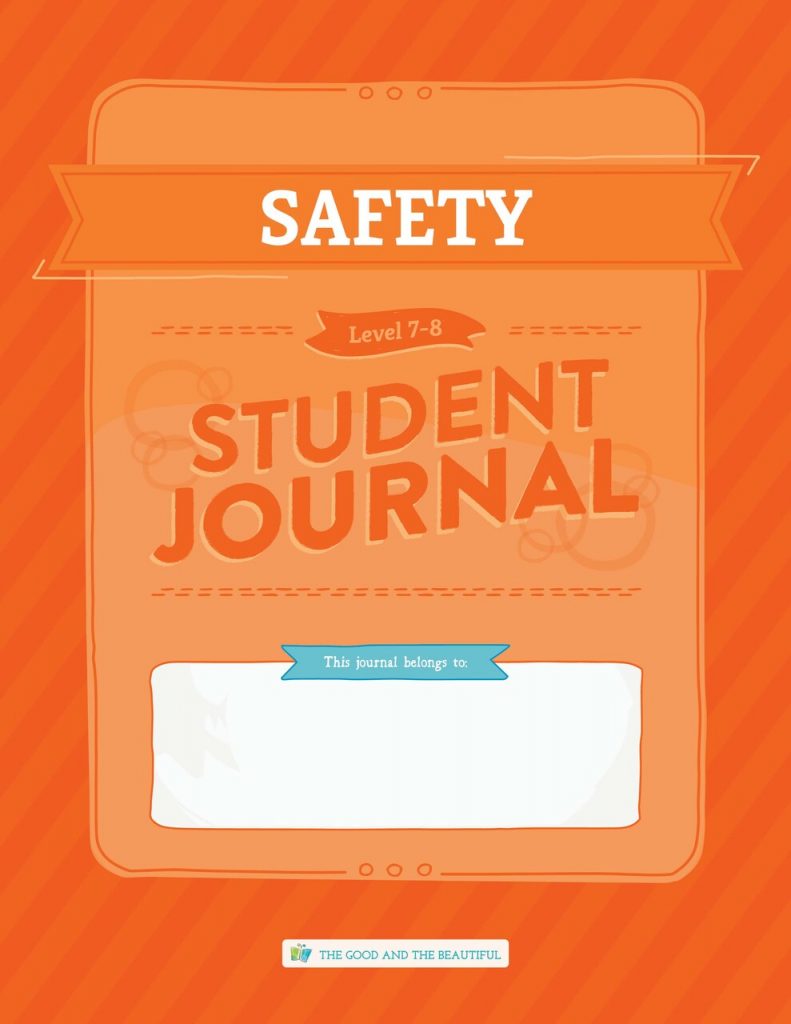 Front Cover Safety Student Journal Level 7-8