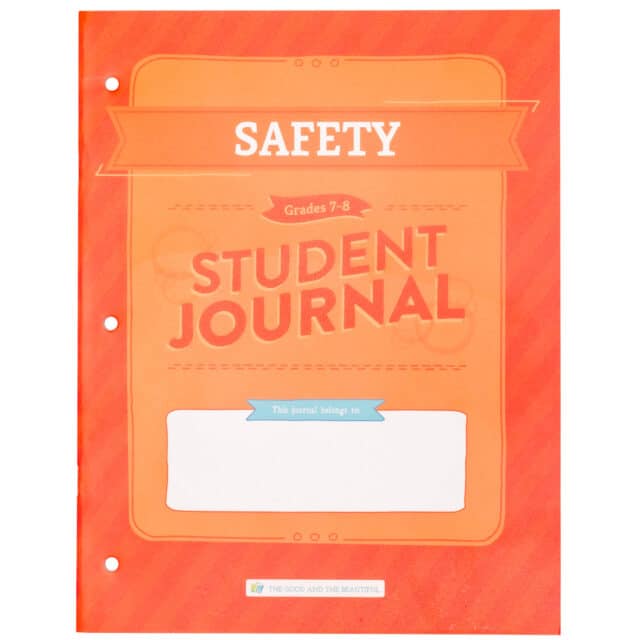 Homeschool Safety Science Student Journal for Grades 7 to 8