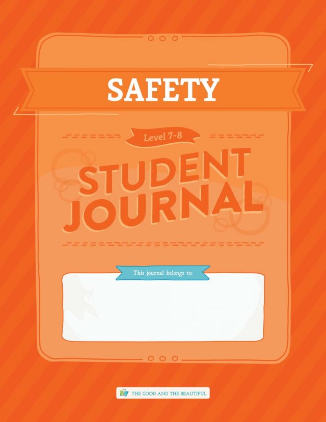 Front Cover Safety Student Journal Level 7-8 -2A
