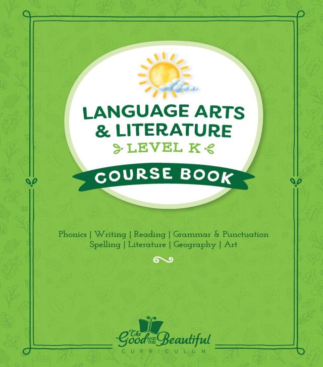 Front Cover Language Arts Kindergarten Course Book